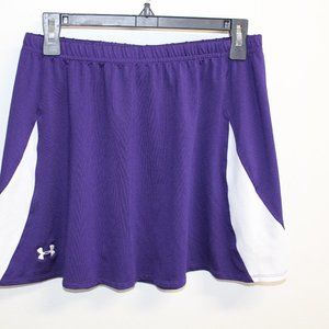 Under Armour Women's Purple and White Mesh Drawstring Skirt Size Large